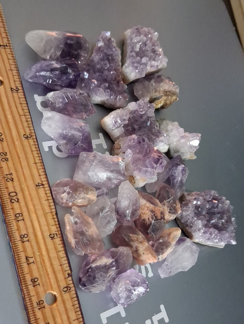 Amethyst Crystal Cluster Collection Stones jewelry making Collecting Purple